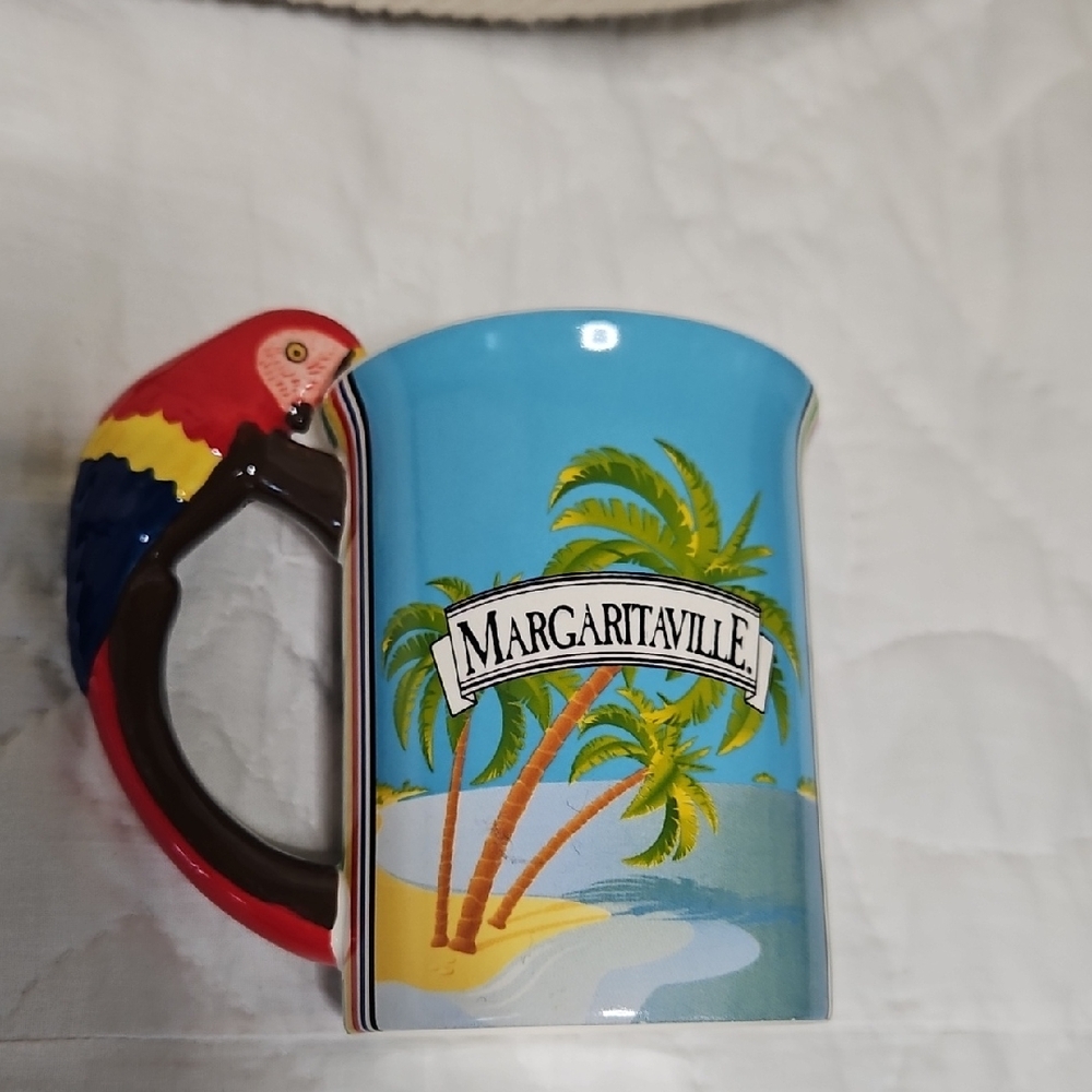 Margaritaville Blue Mug with Parrot Handle